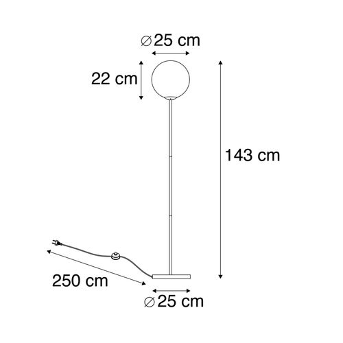 Lampadaire Art Déco En Laiton Avec Verre Rose - Pallon Mezzi