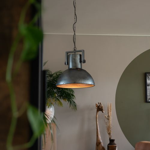Suspension Industrielle Grise 50 Cm - Samia Sabo