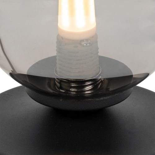 Lampe De Table Moderne Noire Avec Verre Fumé - Athènes