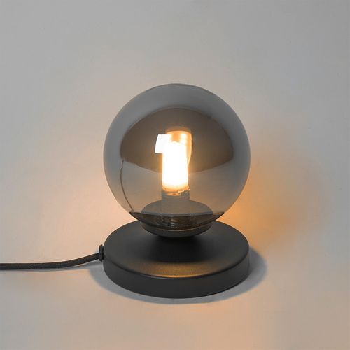 Lampe De Table Moderne Noire Avec Verre Fumé - Athènes