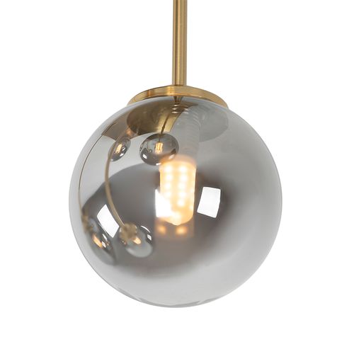 Plafonnier Moderne Doré 5 Lumières Avec Verre Fumé - Athènes