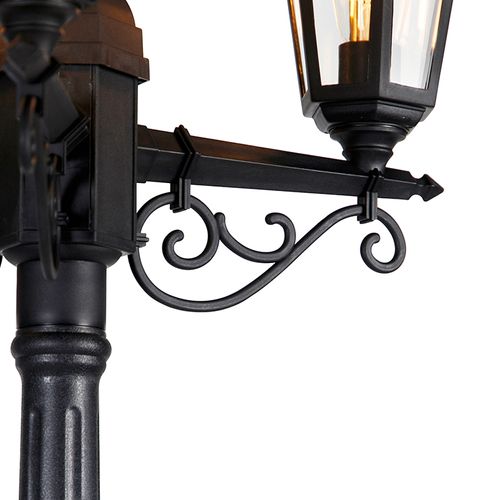 Lanterne Classique Noire à 3 Lumières Ip44 - New Haven