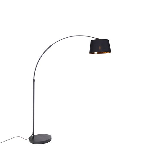 Lampe D'arche Moderne Noire Avec Or - Arc Basic
