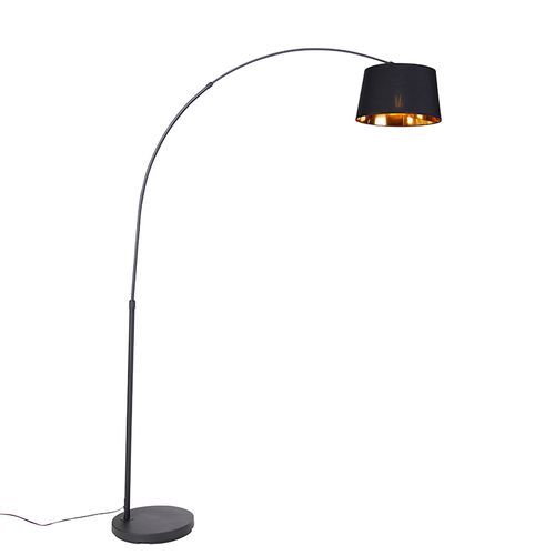 Lampe D'arche Moderne Noire Avec Or - Arc Basic