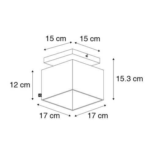 Plafonnier Moderne Noir Avec Or - Vt