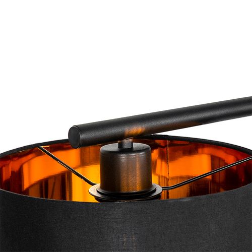 Suspension Moderne Noire Avec Or 125 Cm 3 Lumières - Vt 3