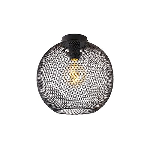 Plafonnier Moderne Noir 30 Cm - Mesh Ball