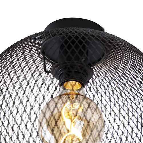 Plafonnier Moderne Noir 30 Cm - Mesh Ball