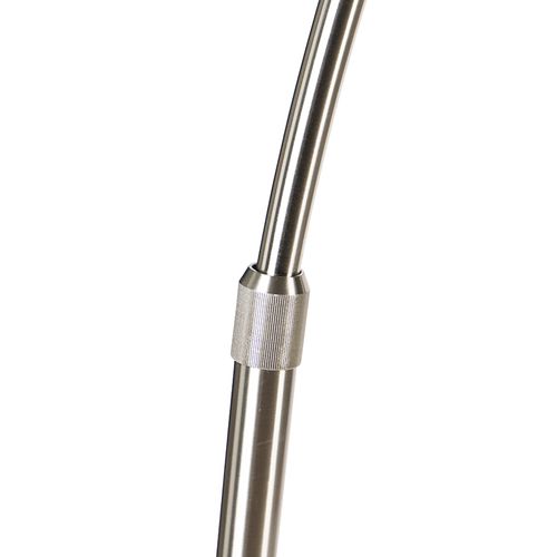 Lampe à Arc En Acier Avec Base En Marbre Blanc Et Abat-jour En Acier - XXL