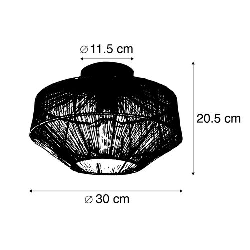Plafonnier Moderne Laiton 30 Cm - Bolti