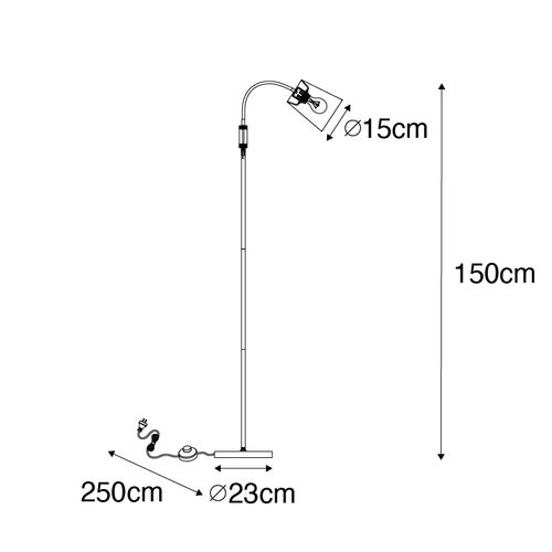 Lampadaire Moderne Noir - Carmen