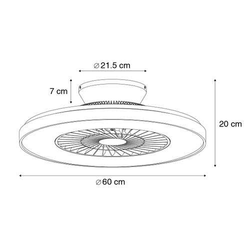 Ventilateur De Plafond Blanc Avec Effet Étoile à Intensité Variable - Climo