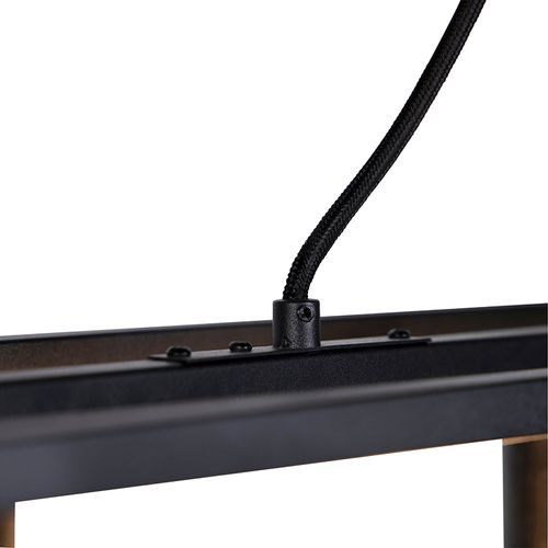 Lampe à Suspension Industrielle Intelligente Noire Incl.4 Wifi A60 - Cage 4