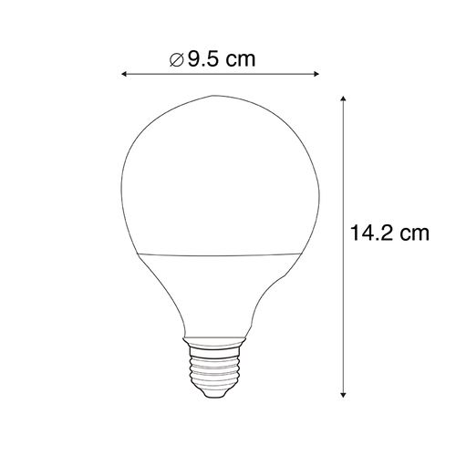 Ampoule LED Intelligente E27 à Intensité Variable G95 11w 900lm 2200-4000k Rgb
