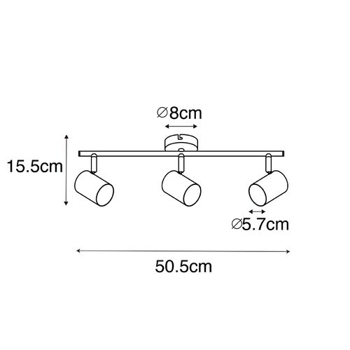 Plafonnier Moderne En Laiton 3 Lumières Orientables - Jeana