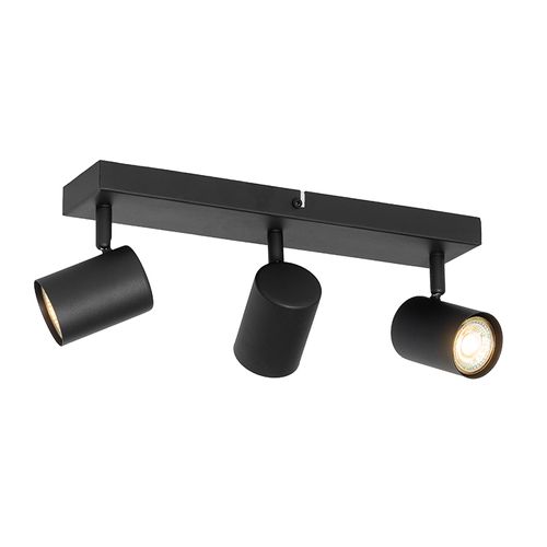 Plafonnier Moderne Noir 3 Lumières Réglable Rectangulaire - Jeana