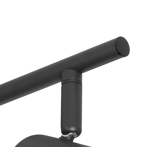 Plafonnier Moderne Noir 5 Lumières Réglable Carré - Jeana