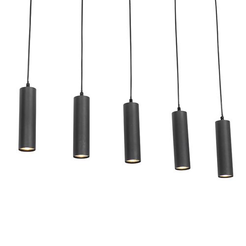 Suspension Moderne Noire 5 Lumières - Jeana