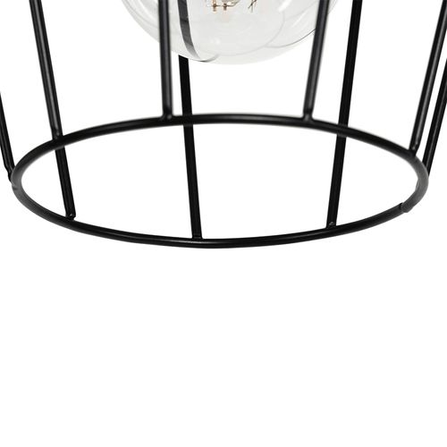 Lampadaire Rural Noir Avec Bois 2 Lumières - Stronk