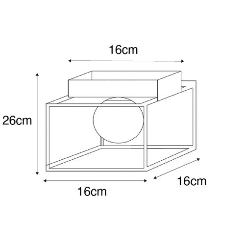 Plafonnier Design Doré Avec Verre Blanc - Aniek