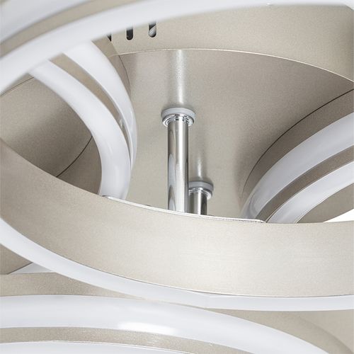 Plafonnier En Acier Avec LED à Intensité Variable 3 Niveaux 4 Lumières - Navara