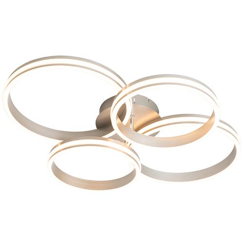 Plafonnier En Acier Avec LED à Intensité Variable 3 Niveaux 4 Lumières - Navara