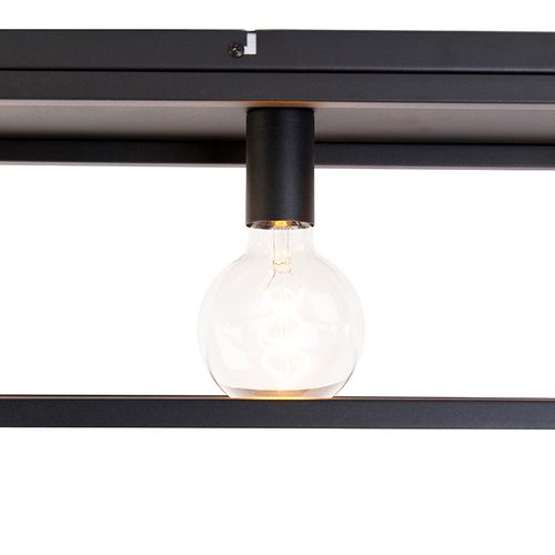 Plafonnier Industriel Noir 99,5 Cm 4 Lumières - Cage