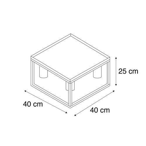 Plafonnier Industriel Noir 40 Cm 4 Lumières - Cage