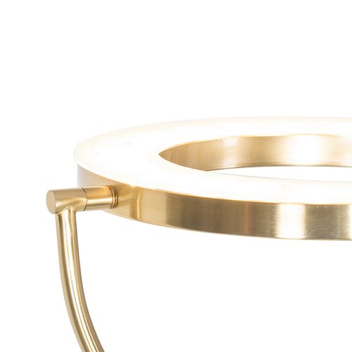 Lampadaire Moderne Doré Avec Bras De Lecture Avec LED Et Variateur - Divo