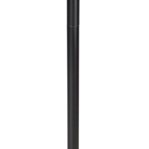 Lampadaire Abat-jour Velours Noir Orange 40 Cm - Simplo