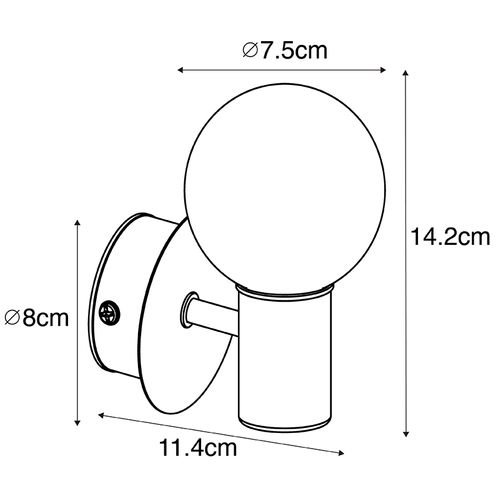 Applique Moderne Dorée Ip44 - Cederic Up