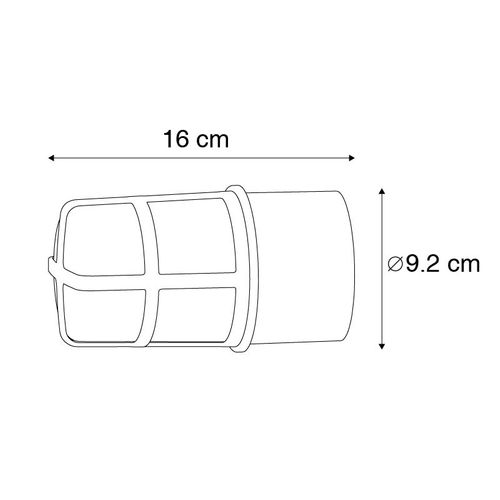 Plafonnier Et Applique Noir Avec Abat-jour Clair Ip54 - Kiki