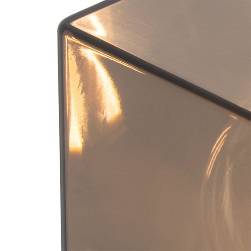 Lampadaire D'extérieur Noir 70 Cm Ip44 Avec Verre Fumé - Danemark