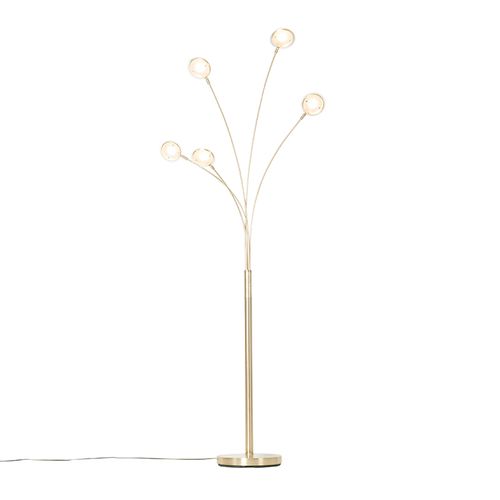 Lampadaire Design En Laiton Avec LED 5 Lumières - Sixties Trento