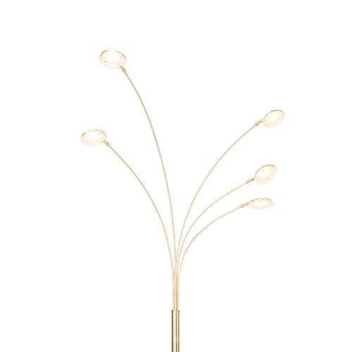 Lampadaire Design En Laiton Avec LED 5 Lumières - Sixties Trento