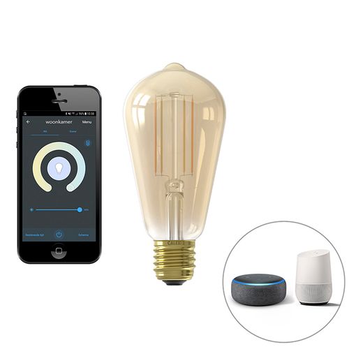 Lampe à Suspension Industrielle Intelligente Dorée Avec Wifi St64 - Carcasse