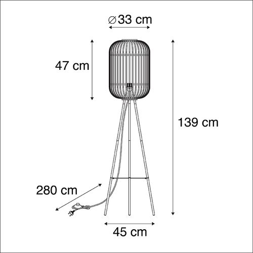 Lampadaire Rural Intelligent En Rotin Avec Wifi A60 - Manille