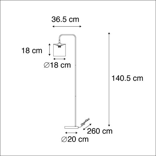 Lampadaire Intelligent Noir Avec Ampoule Wifi A60 - Lofty