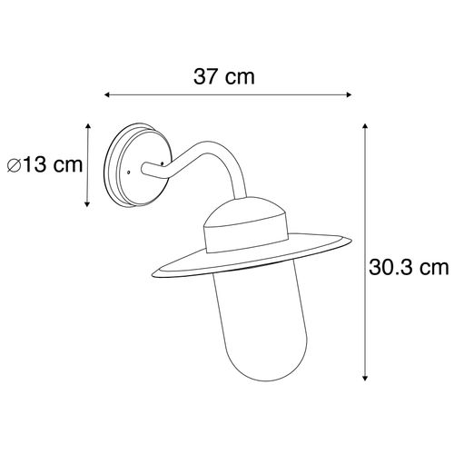 Applique Rurale Anthracite Ip44 Avec Ampoule Intelligente Wifi E27 - Kansas