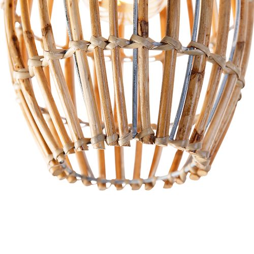 Plafonnier Rural Bambou Et Blanc - Canna Capsule