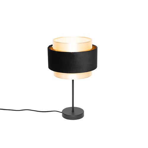 Lampe De Table Moderne Noire Avec Or - Elif