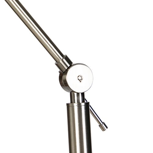 Lampadaire Moderne En Acier Avec Abat-jour En Lin Noir 45 Cm - Editor