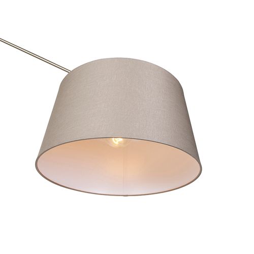Lampadaire Moderne En Acier Avec Abat-jour Taupe 45 Cm - Editor