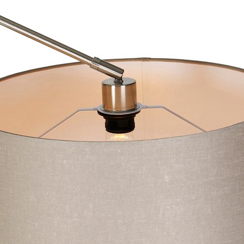 Lampadaire Moderne En Acier Avec Abat-jour Taupe 45 Cm - Editor