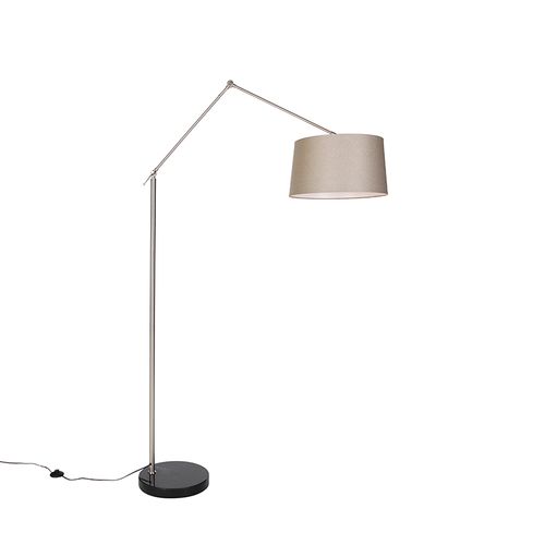 Lampadaire Moderne En Acier Avec Abat-jour Taupe 45 Cm - Editor