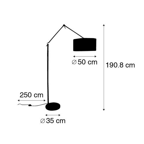 Lampadaire Moderne Abat-jour En Velours Doré Rose 50 Cm - Editor