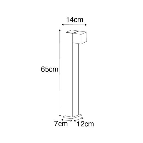 Lampadaire D'extérieur Industriel Or Antique 65 Cm Ip44 - Baleno
