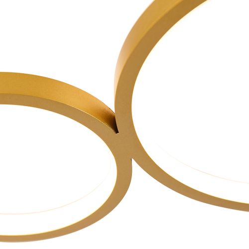 Plafonnier Doré Avec LED Dimmable En 3 Étapes 4 Lumières - Lupolo