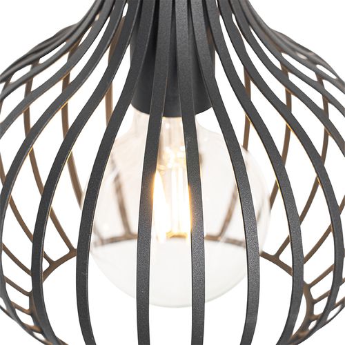 Suspension Moderne Noire 4 Lumières - Sapphira