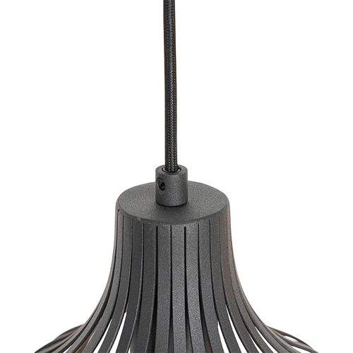 Suspension Moderne Noire 4 Lumières - Sapphira